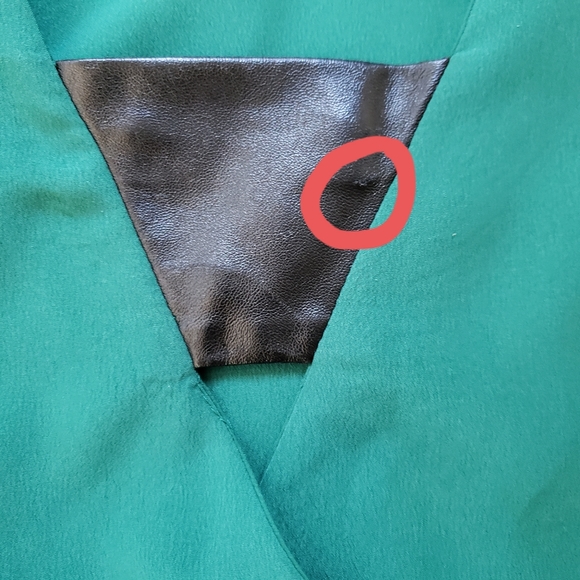 1. State Green Cross Back Tank Top Blouse - Picture 6 of 9